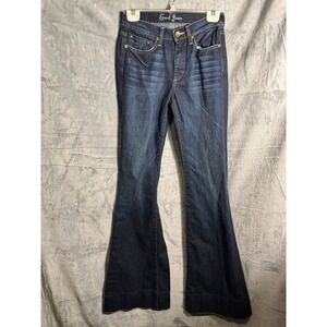 Earl Jean Women Dark Wash Flare Jeans Bootcut Bell Bottom Denim Pants tall 27x34